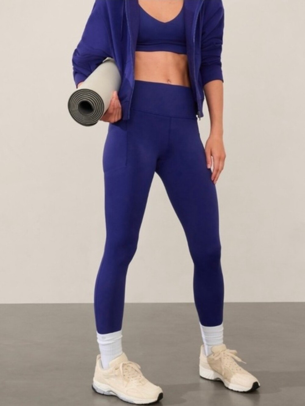 Athleta Salutation Stash II Dark Royal Blue Leggings